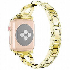 ����� ���� ���� Colorful Diamond Steel Band ���� LaTera ����� ��� ����: Apple Watch 42mm/44mm/45mm (��� Gold)
