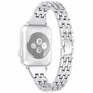 רצועת מתכת מדגם Colorful Bead Diamond Steel Band מבית LaTera לשעון חכם מדגם: Apple Watch 42mm/44mm/45mm (צבע Silver) רצועת מתכת מדגם Colorful Bead Diamond Steel Band מבית LaTera לשעון חכם מדגם: Apple Watch 42mm/44mm/45mm (צבע Silver)