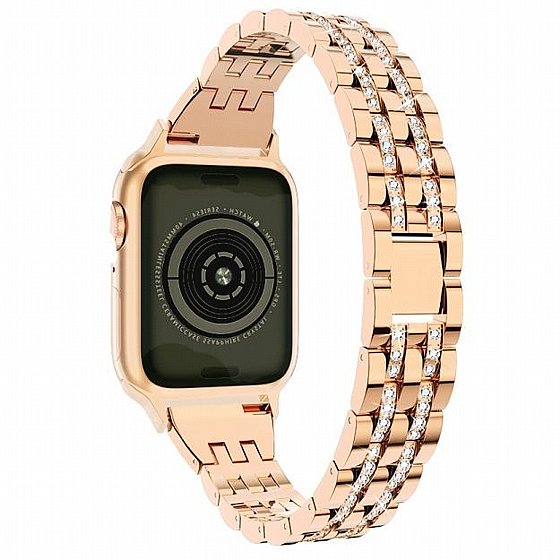����� ���� ���� Diamond Steel Band ���� LaTera ����� ��� ����: Apple Watch 42mm/44mm/45mm (��� Champagne Gold)