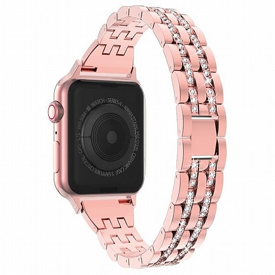 ����� ���� ���� Diamond Steel Band ���� LaTera ����� ��� ����: Apple Watch 38mm/40mm/41mm (��� Rose Gold)