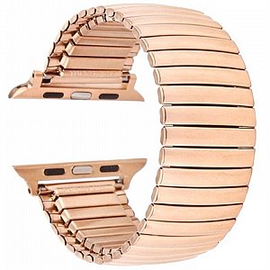 רצועת מתכת מדגם Elastic Steel Band מבית LaTera לשעון חכם מדגם: Apple Watch 42mm/44mm/45mm (צבע Rose Gold) רצועת מתכת מדגם Elastic Steel Band מבית LaTera לשעון חכם מדגם: Apple Watch 42mm/44mm/45mm (צבע Rose Gold)
