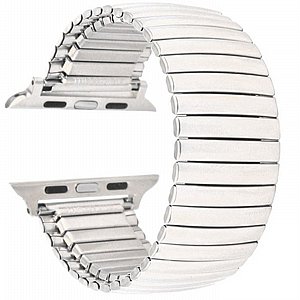 רצועת מתכת מדגם Elastic Steel Band מבית LaTera לשעון חכם מדגם: Apple Watch 38mm/40mm/41mm (צבע Silver) רצועת מתכת מדגם Elastic Steel Band מבית LaTera לשעון חכם מדגם: Apple Watch 38mm/40mm/41mm (צבע Silver)