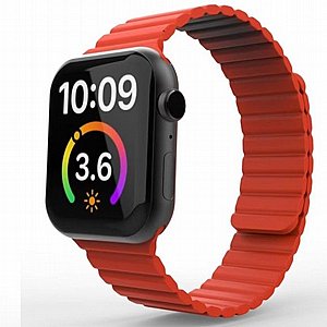 רצועת סיליקון מדגם Magnetic Loop Silicone Band מבית LaTera לשעון חכם מדגם: Apple Watch 42mm/44mm/45mm (צבע Red) רצועת סיליקון מדגם Magnetic Loop Silicone Band מבית LaTera לשעון חכם מדגם: Apple Watch 42mm/44mm/45mm (צבע Red)