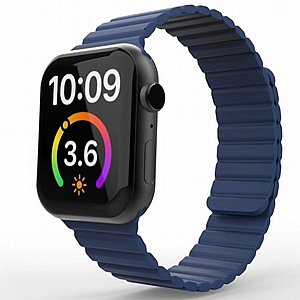 ����� ������� ����  Magnetic Loop Silicone Band ���� LaTera ����� ��� ����: Apple Watch 38mm/40mm/41mm (��� Blue)