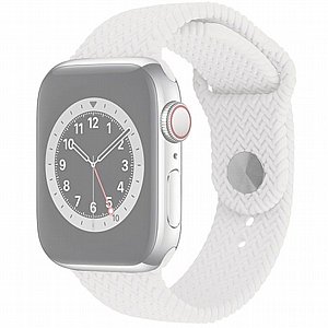 רצועת סיליקון מדגם Woven Pattern Silicone Band מבית LaTera לשעון חכם מדגם: Apple Watch 38mm/40mm/41mm (צבע White) רצועת סיליקון מדגם Woven Pattern Silicone Band מבית LaTera לשעון חכם מדגם: Apple Watch 38mm/40mm/41mm (צבע White)