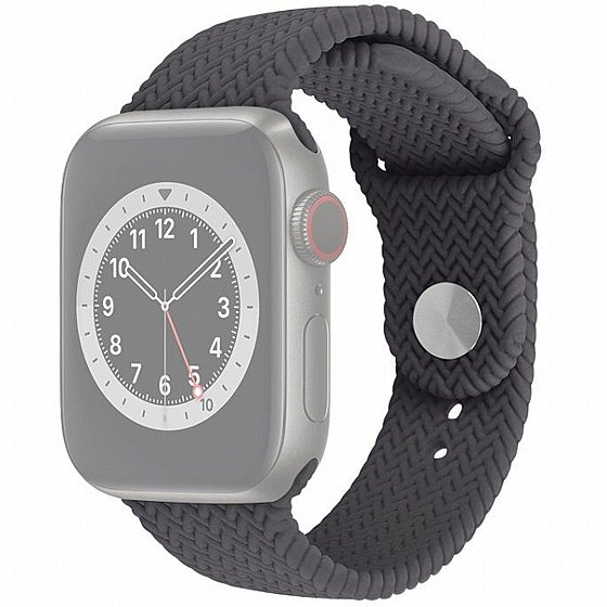 ����� ������� ����  Woven Pattern Silicone Band ���� LaTera ����� ��� ����: Apple Watch 38mm/40mm/41mm (��� charcoal)