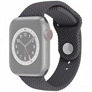 רצועת סיליקון מדגם Woven Pattern Silicone Band מבית LaTera לשעון חכם מדגם: Apple Watch 38mm/40mm/41mm (צבע charcoal) רצועת סיליקון מדגם Woven Pattern Silicone Band מבית LaTera לשעון חכם מדגם: Apple Watch 38mm/40mm/41mm (צבע charcoal)