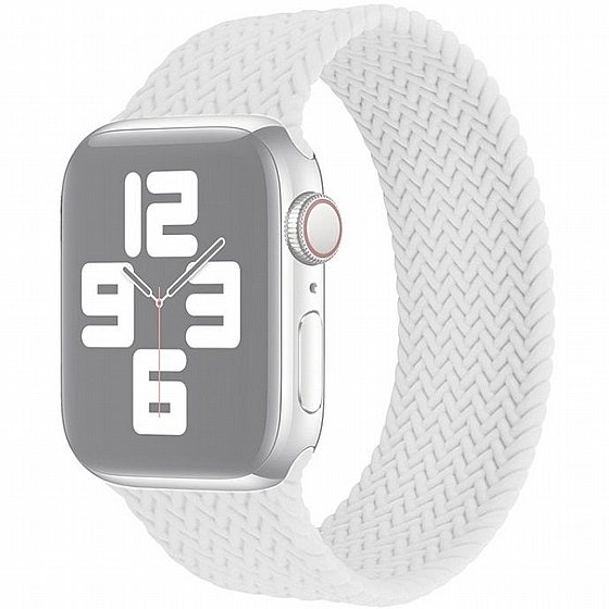 ����� ������� ����  Single Turn Woven Silicone Band ���� LaTera ����� ��� ����: Apple Watch 42mm/44mm/45mm (��� White)