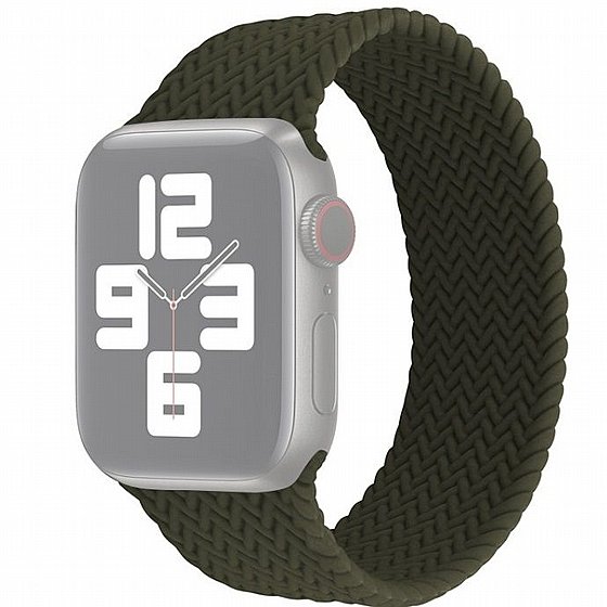 ����� ������� ����  Single Turn Woven Silicone Band ���� LaTera ����� ��� ����: Apple Watch 42mm/44mm/45mm (��� Army Green)