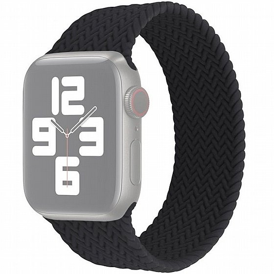 ����� ������� ����  Single Turn Woven Silicone Band ���� LaTera ����� ��� ����: Apple Watch 38mm/40mm/41mm (��� Black)