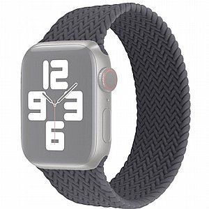 רצועת סיליקון מדגם Single Turn Woven Silicone Band מבית LaTera לשעון חכם מדגם: Apple Watch 38mm/40mm/41mm (צבע Black Grey) רצועת סיליקון מדגם Single Turn Woven Silicone Band מבית LaTera לשעון חכם מדגם: Apple Watch 38mm/40mm/41mm (צבע Black Grey)