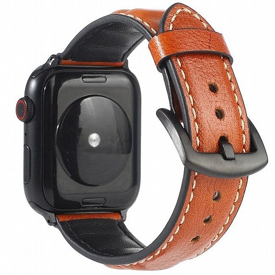 ����� ��� ����   Woven Genuine Leather Band ���� LaTera ����� ��� ����: Apple Watch 42mm/44mm/45mm (��� Yellow Brown)