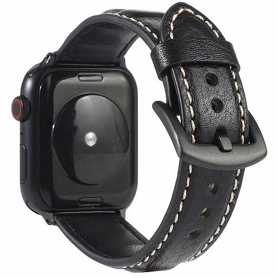 ����� ��� ����   Woven Genuine Leather Band ���� LaTera ����� ��� ����: Apple Watch 42mm/44mm/45mm (��� Black)