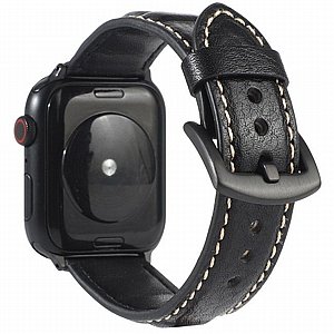 רצועת עור מדגם Woven Genuine Leather Band מבית LaTera לשעון חכם מדגם: Apple Watch 42mm/44mm/45mm (צבע Black) רצועת עור מדגם Woven Genuine Leather Band מבית LaTera לשעון חכם מדגם: Apple Watch 42mm/44mm/45mm (צבע Black)