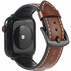 ����� ��� ����   Woven Genuine Leather Band ���� LaTera ����� ��� ����: Apple Watch 38mm/40mm/41mm (��� Dark Brown)