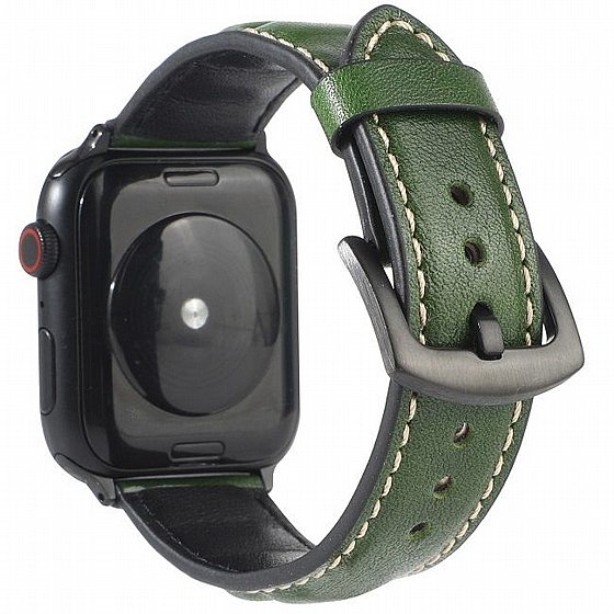 ����� ��� ����   Woven Genuine Leather Band ���� LaTera ����� ��� ����: Apple Watch 38mm/40mm/41mm (��� Green)
