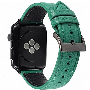 ����� ��� ����   Litchi Genuine Leather Band ���� LaTera ����� ��� ����: Apple Watch 42mm/44mm/45mm (��� Green)