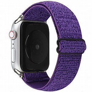 ����� �� / ������ ���� Solid Color Nylon Band ���� LaTera ����� ��� ����: Apple Watch 38mm/40mm/41mm (��� Purple)