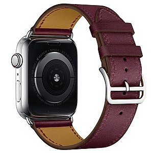 ����� ��� ���� Replacement  Leather Band ���� LaTera ����� ��� ����: Apple Watch 42mm/44mm/45mm (��� Purplish Red)