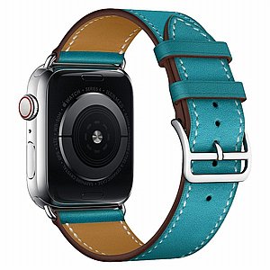 ����� ��� ���� Replacement  Leather Band ���� LaTera ����� ��� ����: Apple Watch 42mm/44mm/45mm (��� Blue)