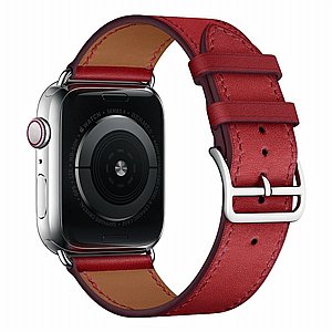 רצועת עור מדגם Replacement Leather Band מבית LaTera לשעון חכם מדגם: Apple Watch 42mm/44mm/45mm (צבע Red) רצועת עור מדגם Replacement Leather Band מבית LaTera לשעון חכם מדגם: Apple Watch 42mm/44mm/45mm (צבע Red)