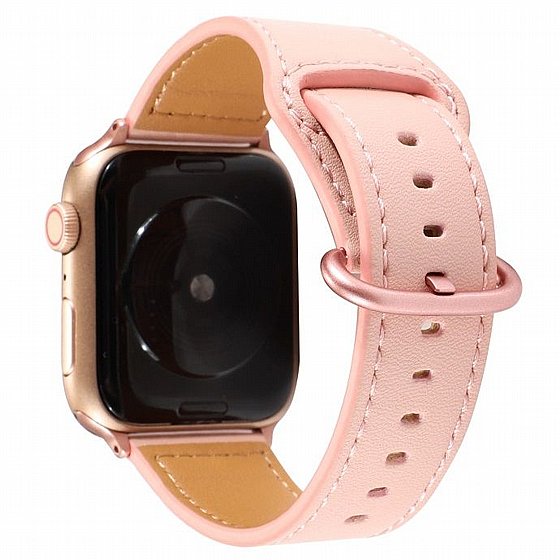 ����� ��� ���� Solid Genuine Leather Band ���� LaTera ����� ��� ����: Apple Watch 38mm/40mm/41mm (��� Pink)