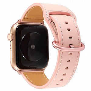 ����� ��� ���� Solid Genuine Leather Band ���� LaTera ����� ��� ����: Apple Watch 38mm/40mm/41mm (��� Pink)
