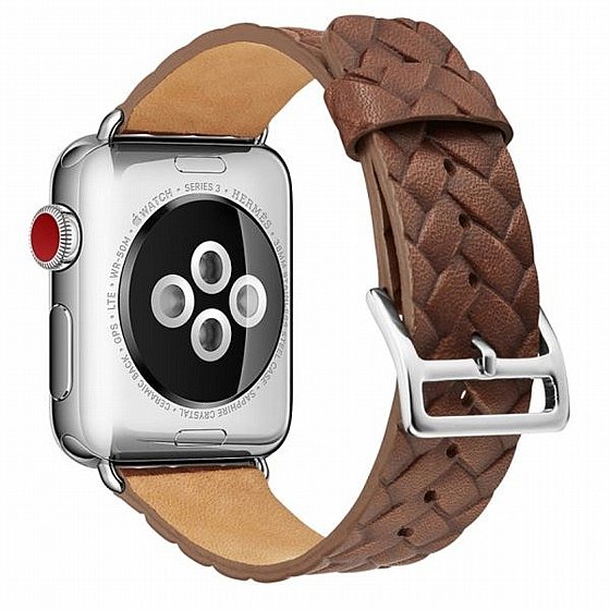 ����� ��� ����  Cowhide Embossed Leather Band ���� LaTera ����� ��� ����: Apple Watch 38mm/40mm/41mm (��� Coffee)