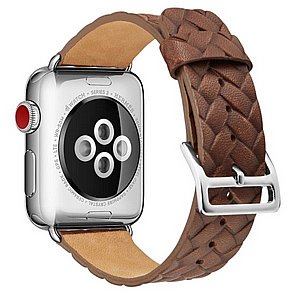 רצועת עור מדגם Cowhide Embossed Leather Band מבית LaTera לשעון חכם מדגם: Apple Watch 38mm/40mm/41mm (צבע Coffee) רצועת עור מדגם Cowhide Embossed Leather Band מבית LaTera לשעון חכם מדגם: Apple Watch 38mm/40mm/41mm (צבע Coffee)