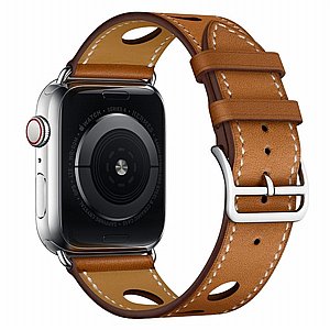 רצועת עור מדגם Fashionable Circle Leather Band מבית LaTera לשעון חכם מדגם: Apple Watch 42mm/44mm/45mm (צבע Brown) רצועת עור מדגם Fashionable Circle Leather Band מבית LaTera לשעון חכם מדגם: Apple Watch 42mm/44mm/45mm (צבע Brown)