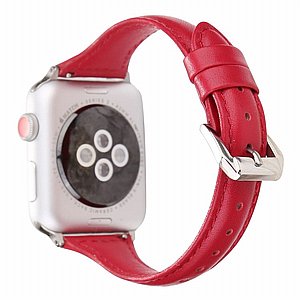 רצועת עור מדגם Simple Fashion Leather Band מבית LaTera לשעון חכם מדגם: Apple Watch 42mm/44mm/45mm (צבע Red) רצועת עור מדגם Simple Fashion Leather Band מבית LaTera לשעון חכם מדגם: Apple Watch 42mm/44mm/45mm (צבע Red)