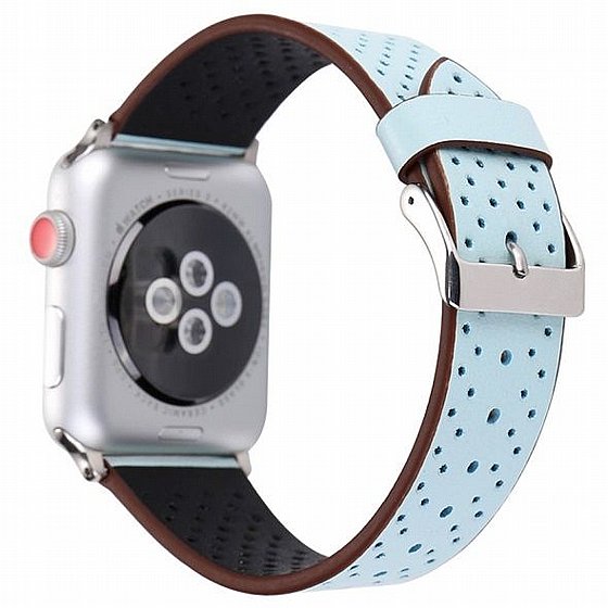 ����� ��� ����   Fashion Genuine Leather Band ���� LaTera ����� ��� ����: Apple Watch 38mm/40mm/41mm (��� Blue)