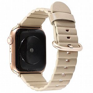 רצועת עור מדגם Loop Stripes Leather Band מבית LaTera לשעון חכם מדגם: Apple Watch 42mm/44mm/45mm (צבע Champagne Gold) רצועת עור מדגם Loop Stripes Leather Band מבית LaTera לשעון חכם מדגם: Apple Watch 42mm/44mm/45mm (צבע Champagne Gold)