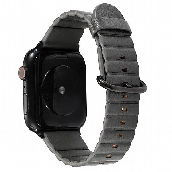 ����� ��� ����   Loop Stripes Leather Band ���� LaTera ����� ��� ����: Apple Watch 42mm/44mm/45mm (��� Grey)
