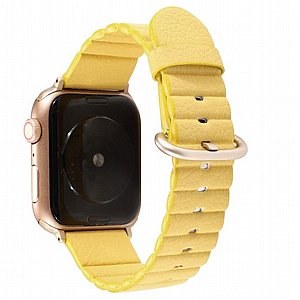 רצועת עור מדגם Loop Stripes Leather Band מבית LaTera לשעון חכם מדגם: Apple Watch 38mm/40mm/41mm (צבע Yellow) רצועת עור מדגם Loop Stripes Leather Band מבית LaTera לשעון חכם מדגם: Apple Watch 38mm/40mm/41mm (צבע Yellow)