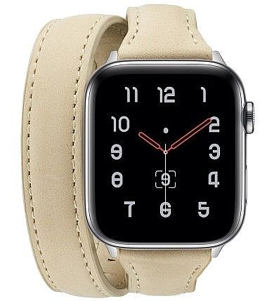 ����� ��� ����   Thin Genuine Double Loop Leather Band ���� LaTera ����� ��� ����: Apple Watch 38mm/40mm/41mm (��� Creamy white)