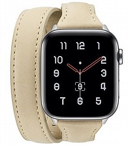רצועת עור מדגם Thin Genuine Double Loop Leather Band מבית LaTera לשעון חכם מדגם: Apple Watch 38mm/40mm/41mm (צבע Creamy white) רצועת עור מדגם Thin Genuine Double Loop Leather Band מבית LaTera לשעון חכם מדגם: Apple Watch 38mm/40mm/41mm (צבע Creamy white)