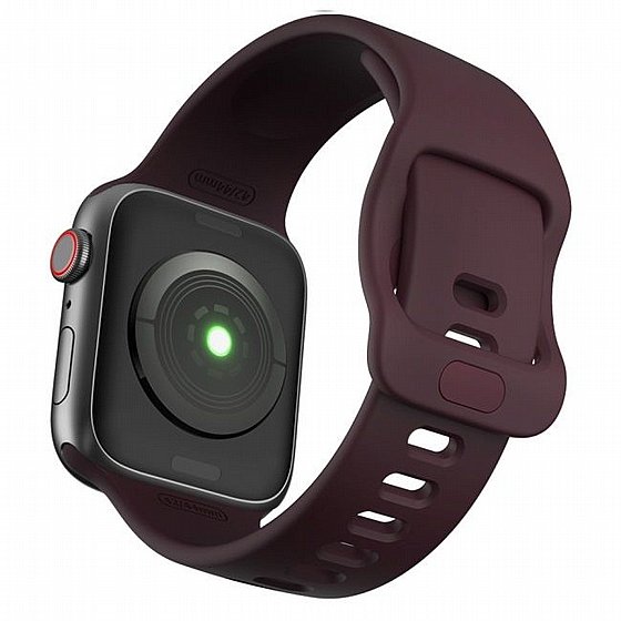 ����� ������� ����  Wrist Strap Silicone Band ���� LaTera ����� ��� ����: Apple Watch 42mm/44mm/45mm (��� Wine Red)