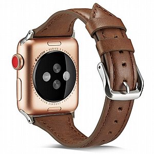 רצועת עור מדגם Thin Leather Band מבית LaTera לשעון חכם מדגם: Apple Watch 42mm/44mm/45mm (צבע Dark Brown) רצועת עור מדגם Thin Leather Band מבית LaTera לשעון חכם מדגם: Apple Watch 42mm/44mm/45mm (צבע Dark Brown)