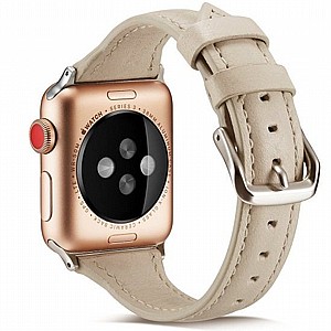 ����� ��� ����   Thin Leather Band ���� LaTera ����� ��� ����: Apple Watch 42mm/44mm/45mm (��� Creamy white)