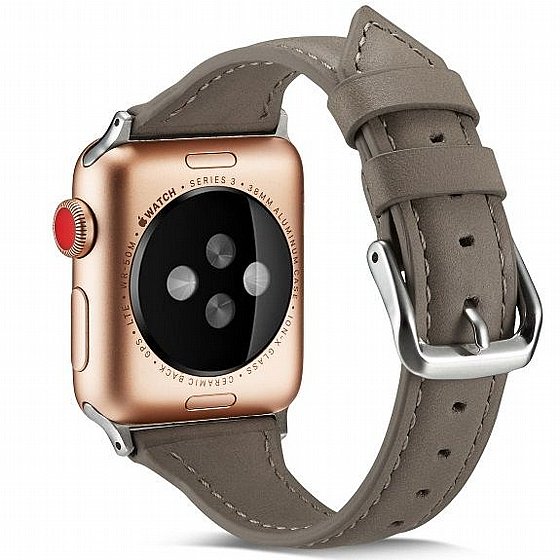 ����� ��� ����   Thin Leather Band ���� LaTera ����� ��� ����: Apple Watch 42mm/44mm/45mm (��� Grey)