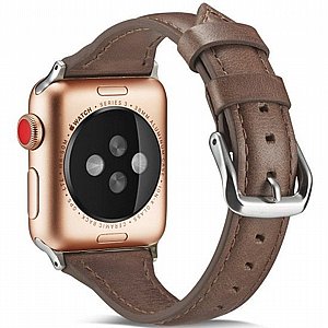 רצועת עור מדגם Thin Leather Band מבית LaTera לשעון חכם מדגם: Apple Watch 42mm/44mm/45mm (צבע Coffee) רצועת עור מדגם Thin Leather Band מבית LaTera לשעון חכם מדגם: Apple Watch 42mm/44mm/45mm (צבע Coffee)