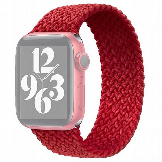 ����� �� / ������ ���� Single Turn Woven Nylon Band ���� LaTera ����� ��� ����: Apple Watch 42mm/44mm/45mm (��� Red)
