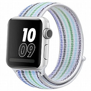 רצועת בד / ניילון מדגם Loop Nylon Band מבית LaTera לשעון חכם מדגם: Apple Watch 42mm/44mm/45mm (צבע Pinstripe Blue) רצועת בד / ניילון מדגם Loop Nylon Band מבית LaTera לשעון חכם מדגם: Apple Watch 42mm/44mm/45mm (צבע Pinstripe Blue)