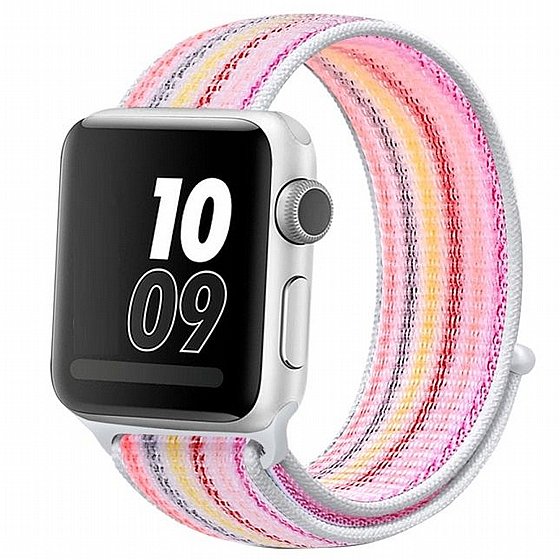 ����� �� / ������ ���� Loop Nylon Band ���� LaTera ����� ��� ����: Apple Watch 42mm/44mm/45mm (��� Pinstripe Powder)