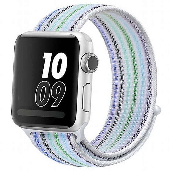 ����� �� / ������ ���� Loop Nylon Band ���� LaTera ����� ��� ����: Apple Watch 38mm/40mm/41mm (��� Pinstripe Blue)