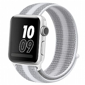 רצועת בד / ניילון מדגם Loop Nylon Band מבית LaTera לשעון חכם מדגם: Apple Watch 38mm/40mm/41mm (צבע Striped White) רצועת בד / ניילון מדגם Loop Nylon Band מבית LaTera לשעון חכם מדגם: Apple Watch 38mm/40mm/41mm (צבע Striped White)