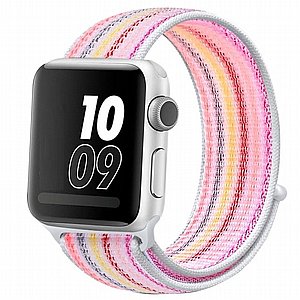 רצועת בד / ניילון מדגם Loop Nylon Band מבית LaTera לשעון חכם מדגם: Apple Watch 38mm/40mm/41mm (צבע Pinstripe Powder) רצועת בד / ניילון מדגם Loop Nylon Band מבית LaTera לשעון חכם מדגם: Apple Watch 38mm/40mm/41mm (צבע Pinstripe Powder)
