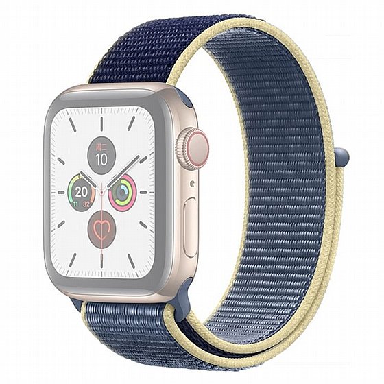 ����� �� / ������ ���� Color Matching Nylon Band ���� LaTera ����� ��� ����: Apple Watch 42mm/44mm/45mm (��� Blue/Yellow)
