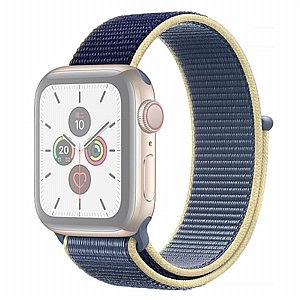רצועת בד / ניילון מדגם Color Matching Nylon Band מבית LaTera לשעון חכם מדגם: Apple Watch 42mm/44mm/45mm (צבע Blue/Yellow) רצועת בד / ניילון מדגם Color Matching Nylon Band מבית LaTera לשעון חכם מדגם: Apple Watch 42mm/44mm/45mm (צבע Blue/Yellow)